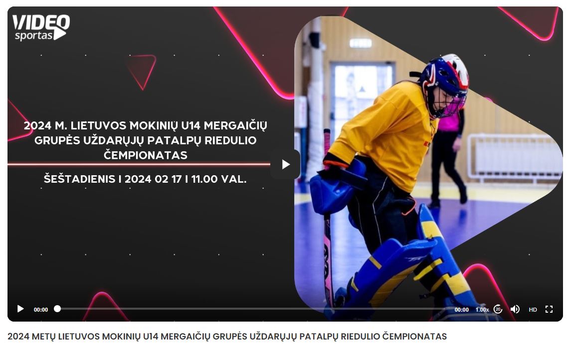 2024 02 16 09 38 07 2024 METŲ LIETUVOS MOKINIŲ U14 MERGAIČIŲ GRUPĖS UŽDARŲJŲ PATALPŲ RIEDULIO ČEMPIO